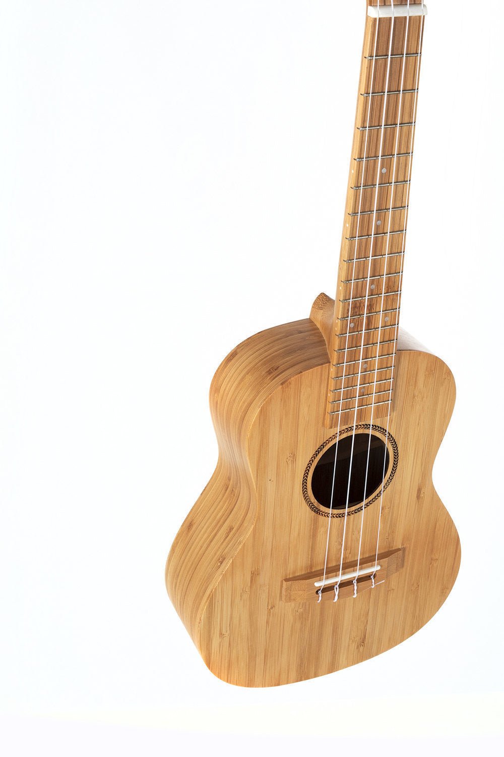 Corps et manche en bambou massif Rosace avec motif au laser - Cham Music - String Instrument