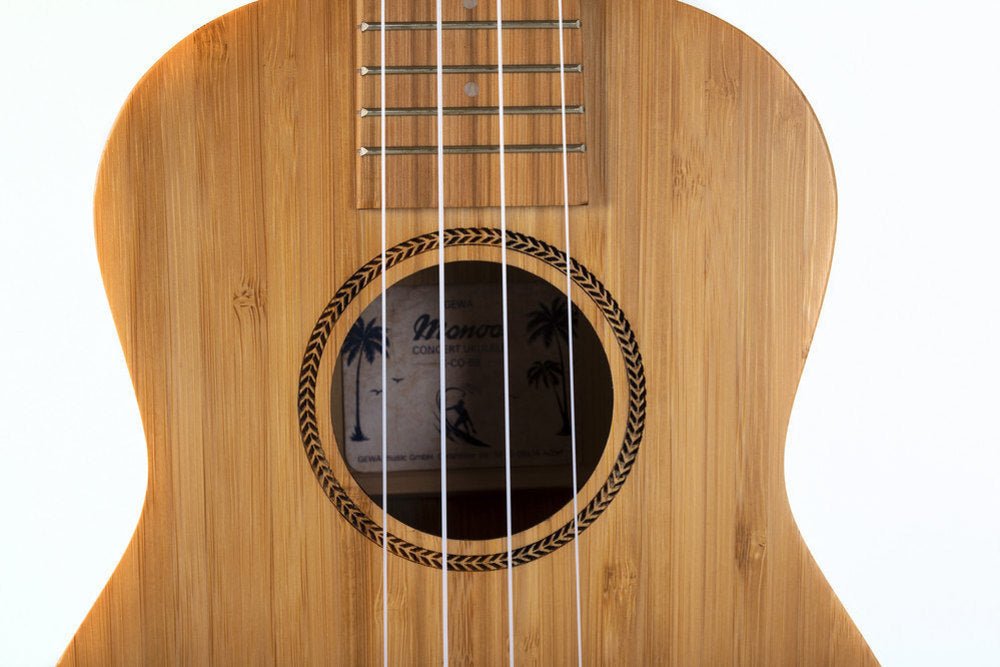 Corps et manche en bambou massif Rosace avec motif au laser - Cham Music - String Instrument