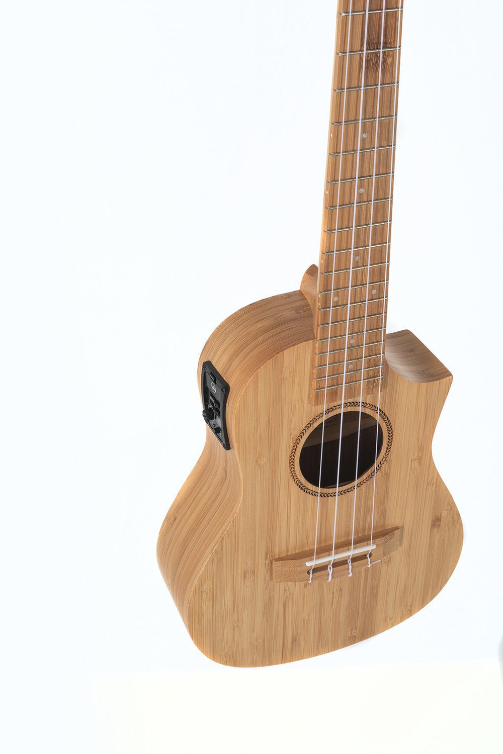 Corps et manche en bambou massif Rosace avec motif au laser - Cham Music - String Instrument