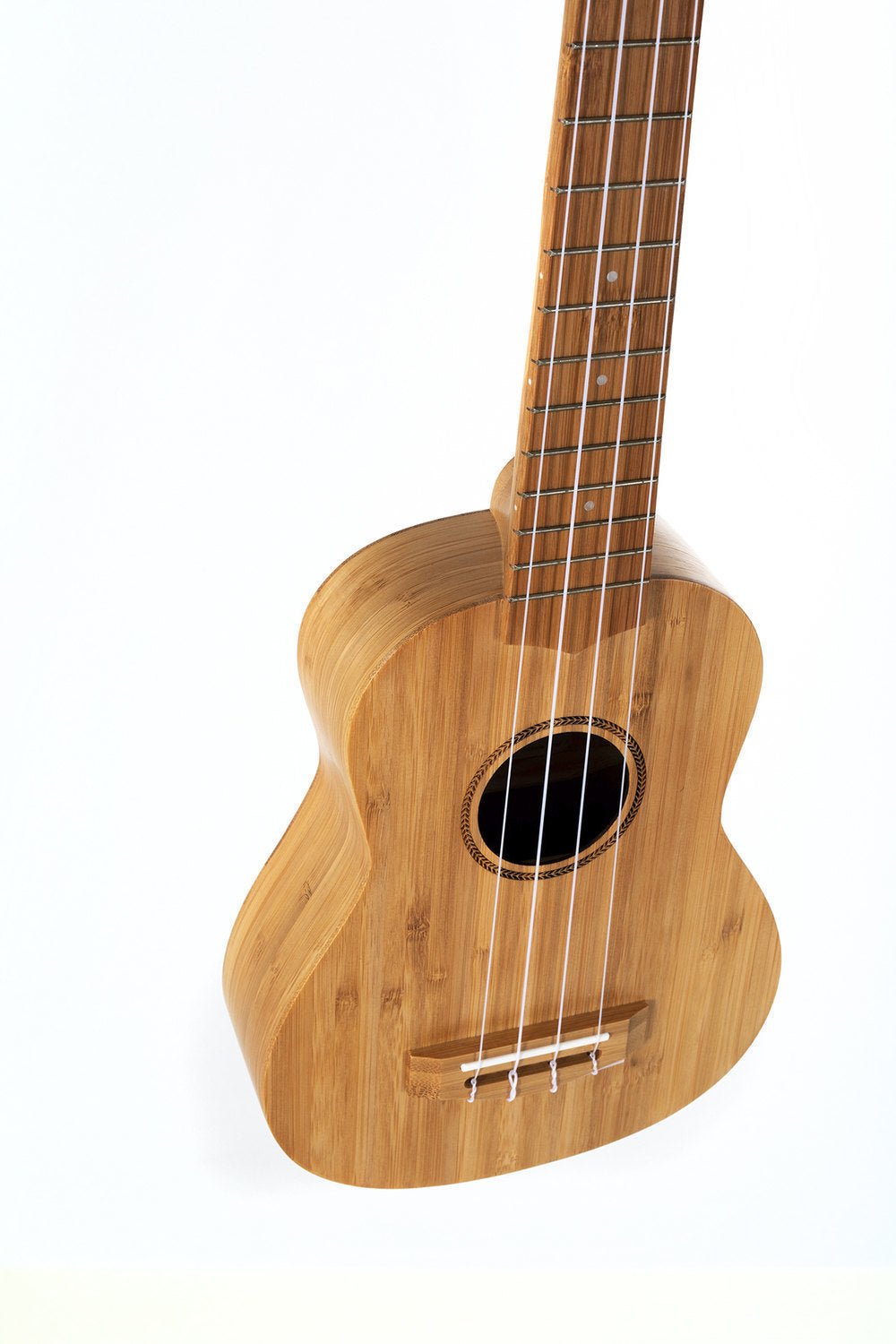 Corps et manche en bambou massif Rosace dessinée au laser, - Cham Music - String Instrument