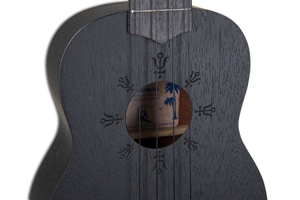 Corps et manche en Sapelli acajou Motif au laser ANTIMONY - Cham Music - String Instrument