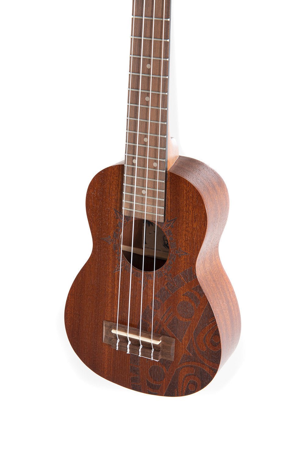 Corps et manche en Sapelli Design Laser Tattoo Touche et - Cham Music - String Instrument