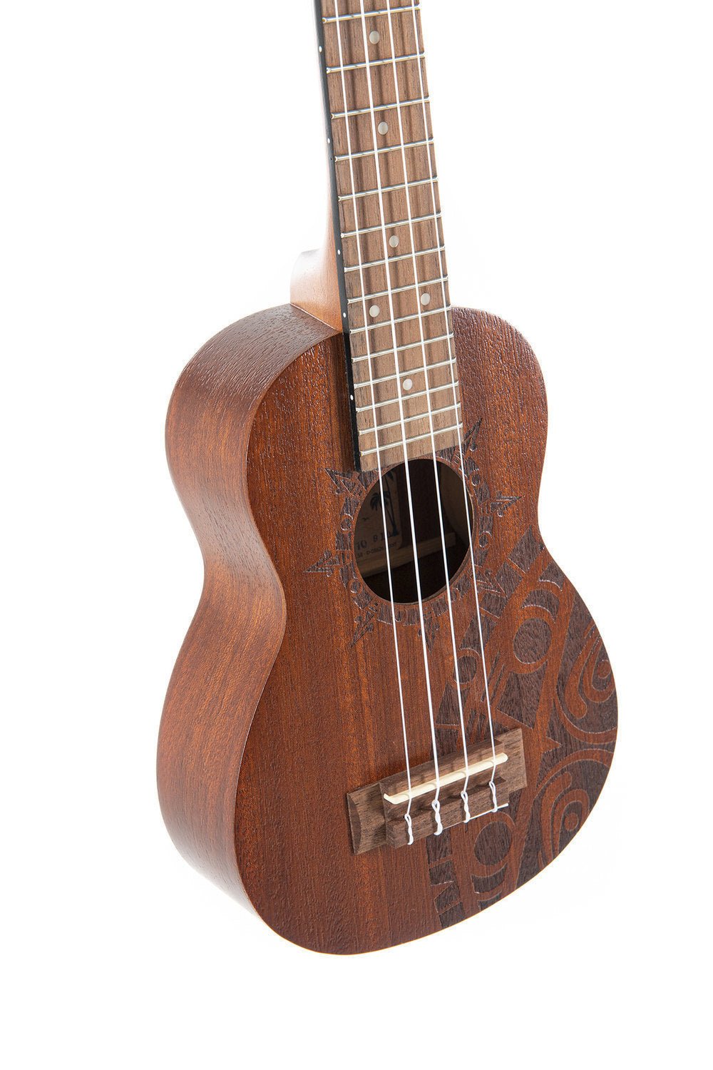 Corps et manche en Sapelli Design Laser Tattoo Touche et - Cham Music - String Instrument