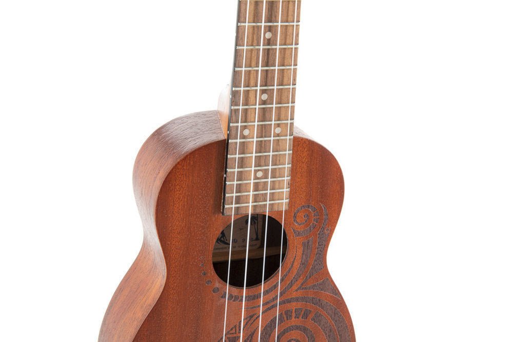 Corps et manche en Sapelli Design Laser Tattoo Touche et - Cham Music - String Instrument