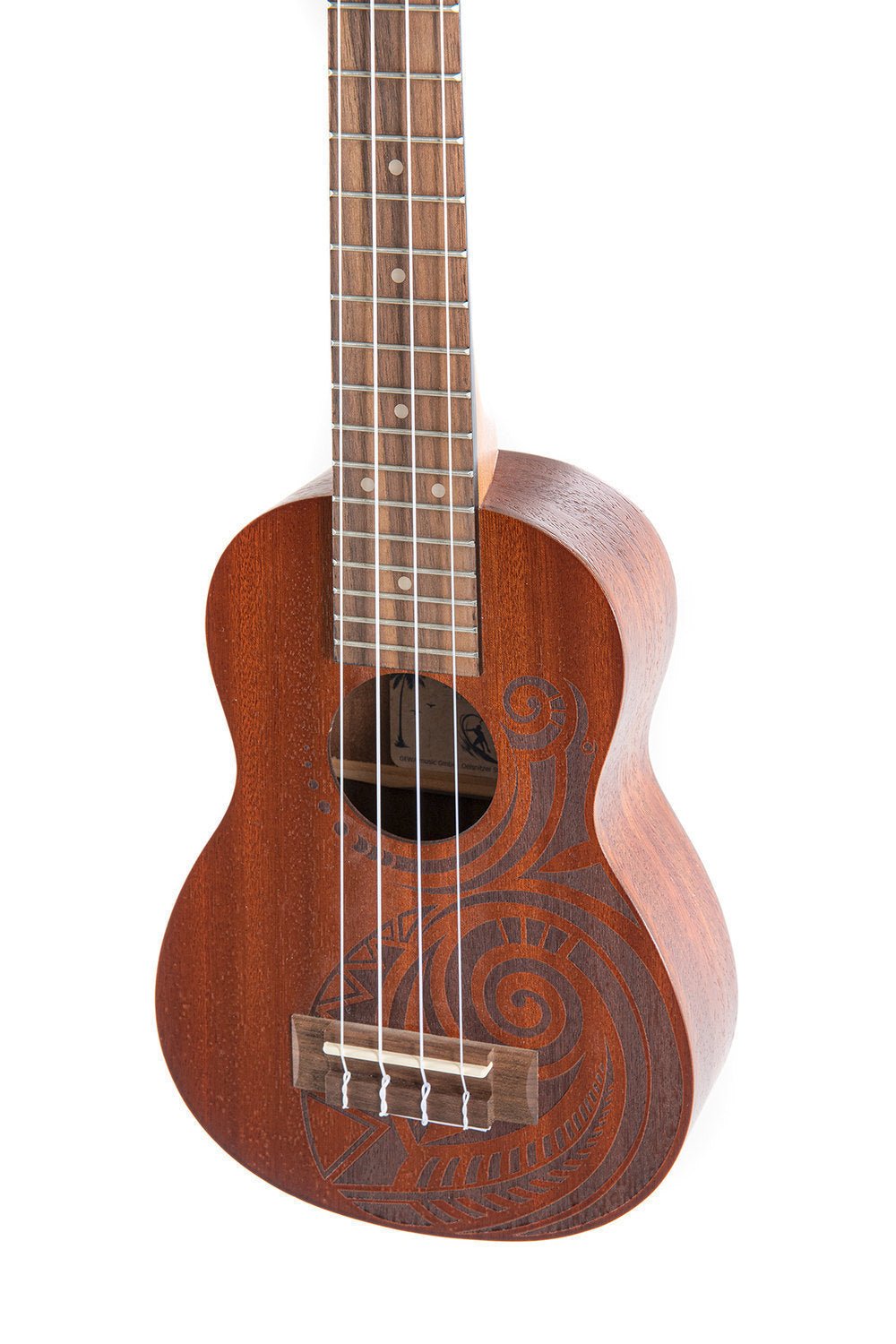 Corps et manche en Sapelli Design Laser Tattoo Touche et - Cham Music - String Instrument
