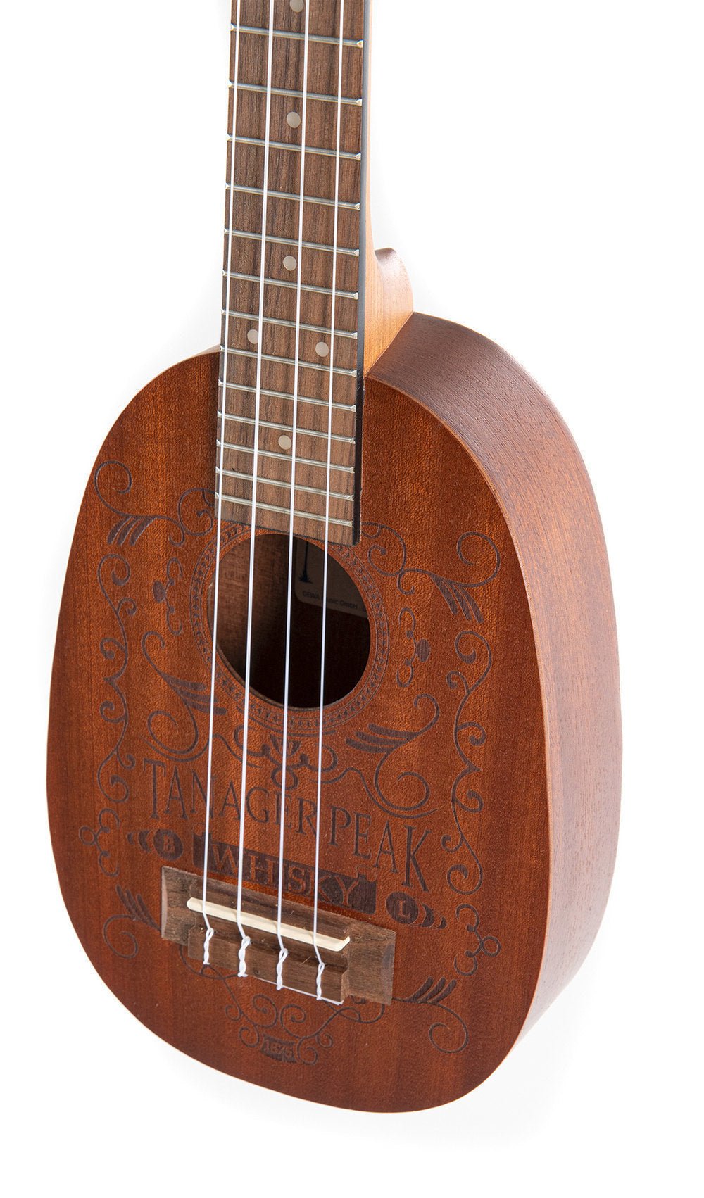 Corps et manche en Sapelli Motif au laser "Whisky" Touche - Cham Music - String Instrument