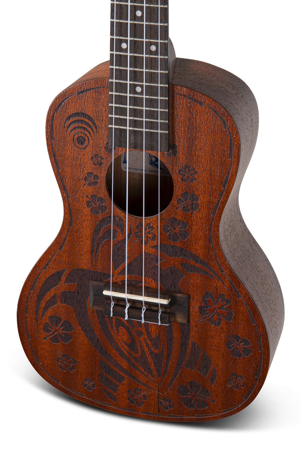 Taille concert Table Sapelli avec Laser Design Dos et - Cham Music - String Instrument