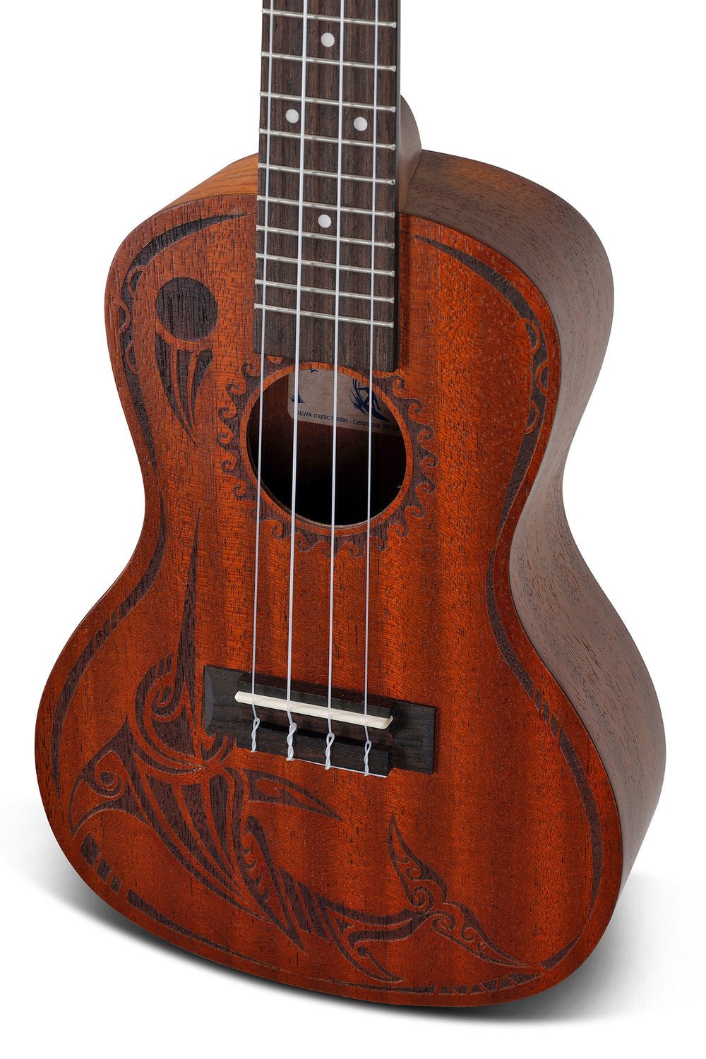 Taille concert Table Sapelli avec Laser Design Dos et - Cham Music - String Instrument