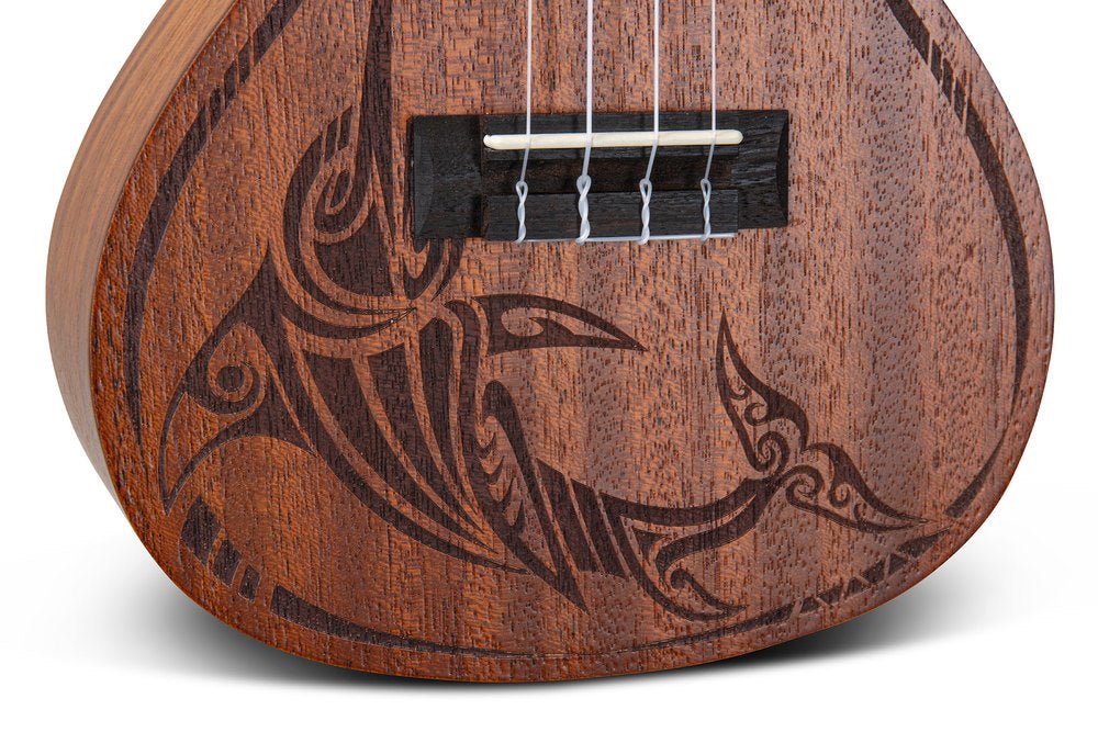 Taille concert Table Sapelli avec Laser Design Dos et - Cham Music - String Instrument