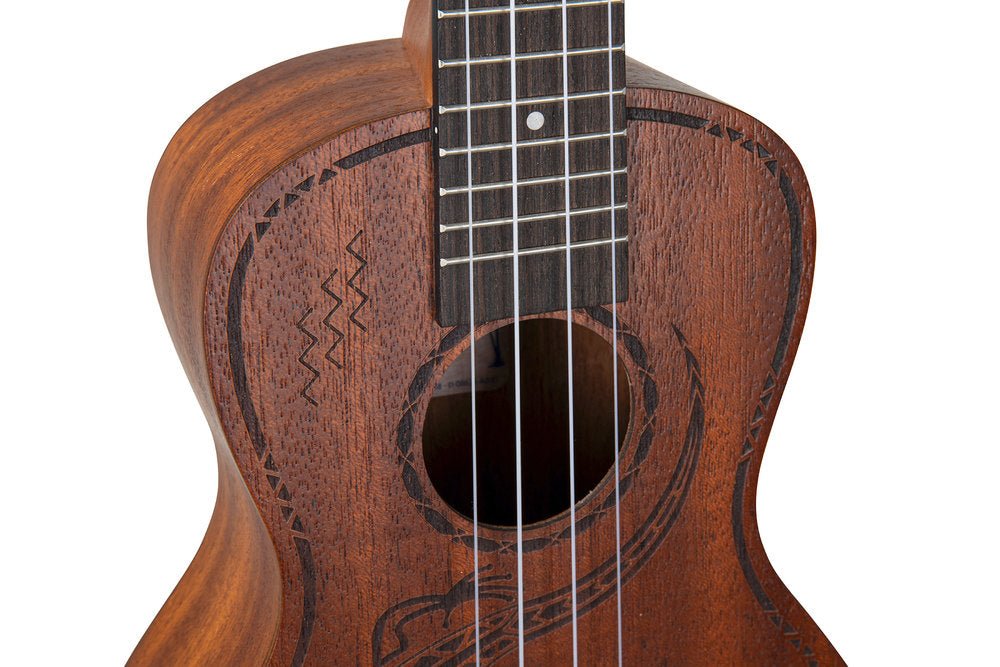 Taille concert Table Sapelli avec Laser Design Dos et - Cham Music - String Instrument