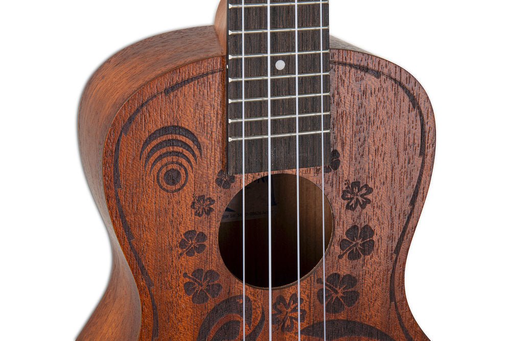 Taille concert Table Sapelli avec Laser Design Dos et - Cham Music - String Instrument
