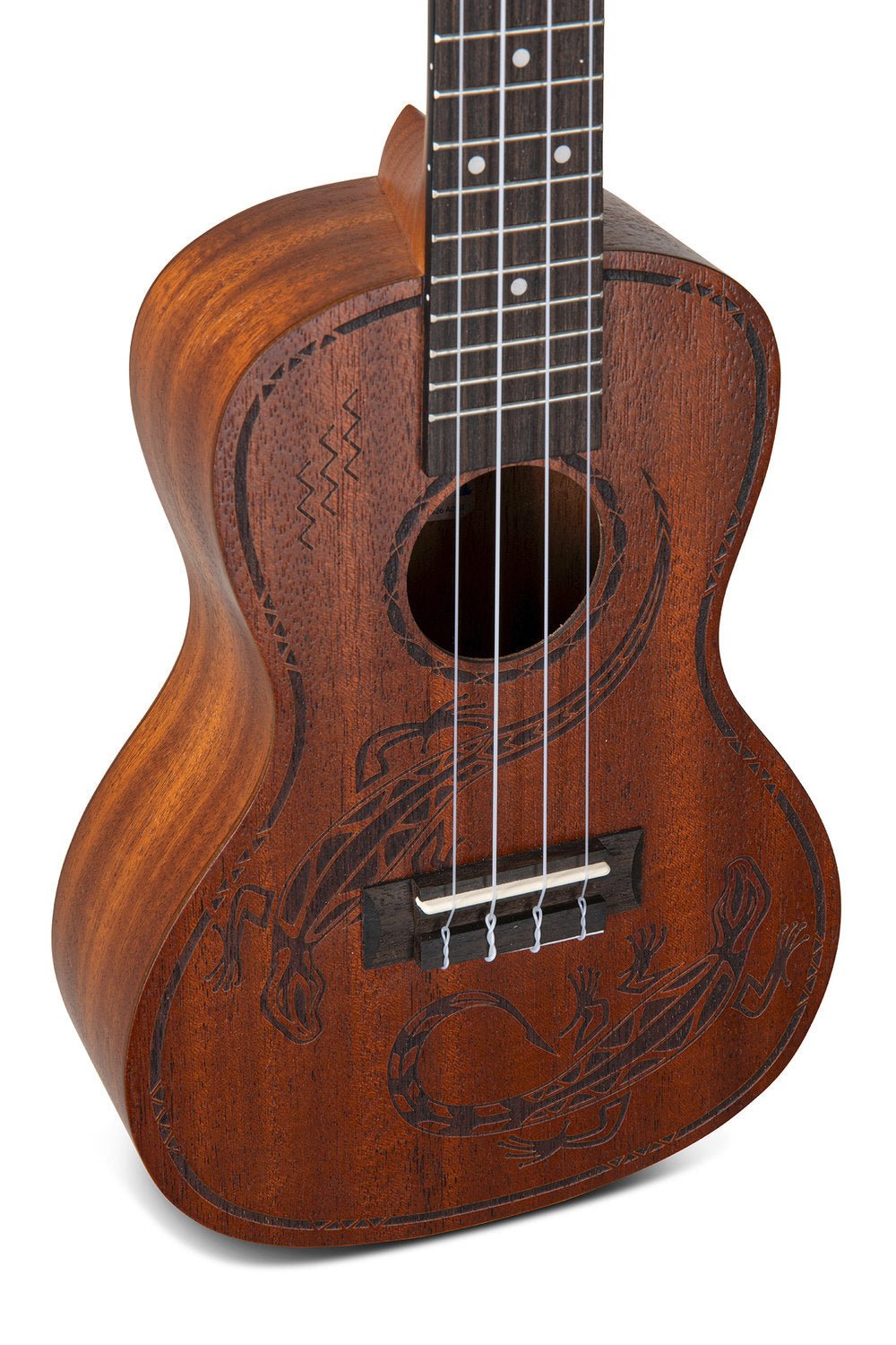 Taille concert Table Sapelli avec Laser Design Dos et - Cham Music - String Instrument