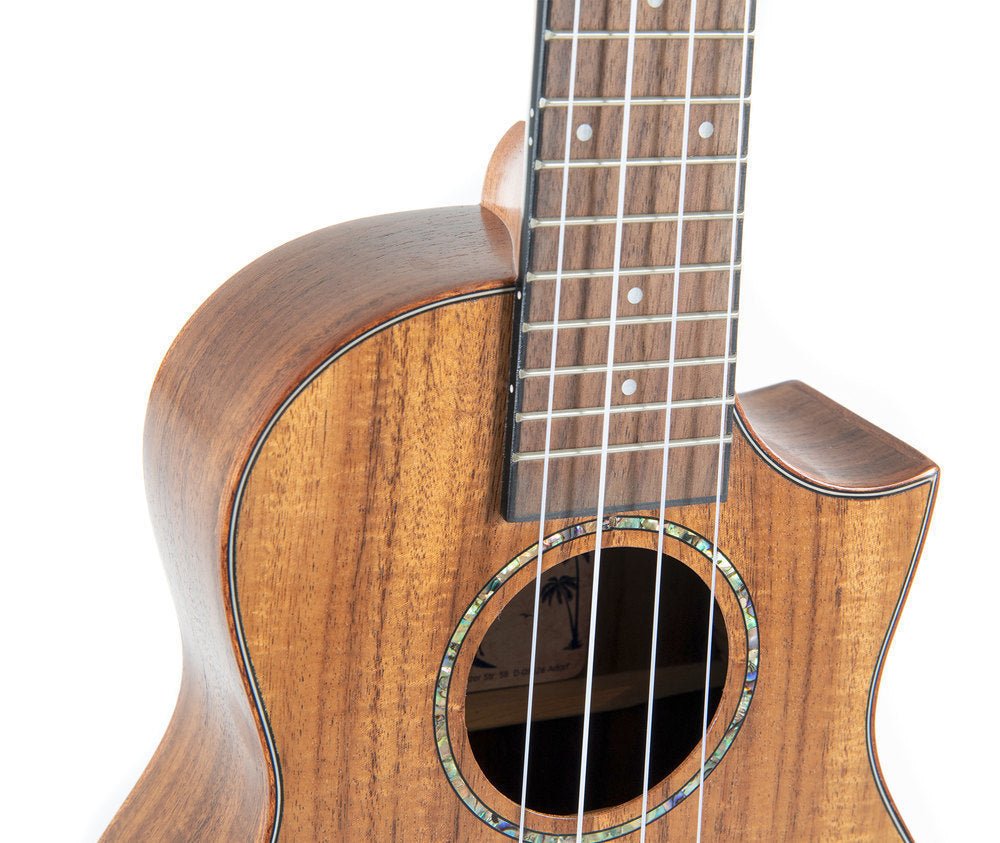 Ukulele de concert avec Cutaway Manche en Okoume Rosace - Cham Music - String Instrument