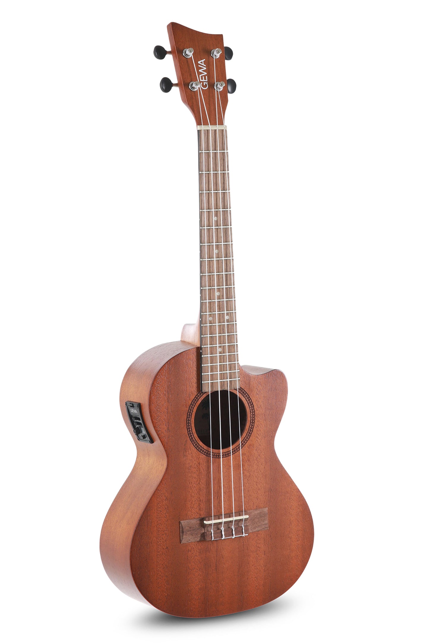 Ukulélé Ténor GEWA Manoa Kaleo – E-A Tenor Sapelli Mat (avec Cutaway et Préampli)