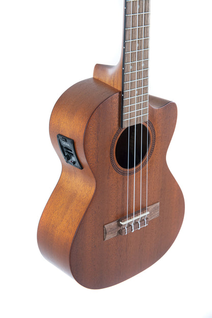 Ukulélé Ténor GEWA Manoa Kaleo – E-A Tenor Sapelli Mat (avec Cutaway et Préampli)