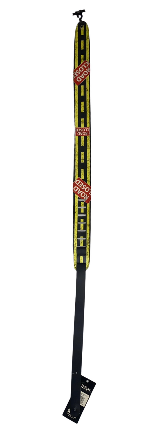 Vintage black and yellow leather strap