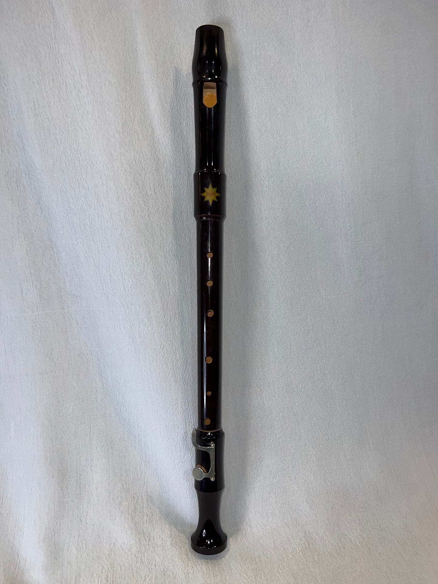 Flûte à Bec Basse Jupiter en Fa – Bois Massif Verni Vintage avec Clé Métallique (Occasion)