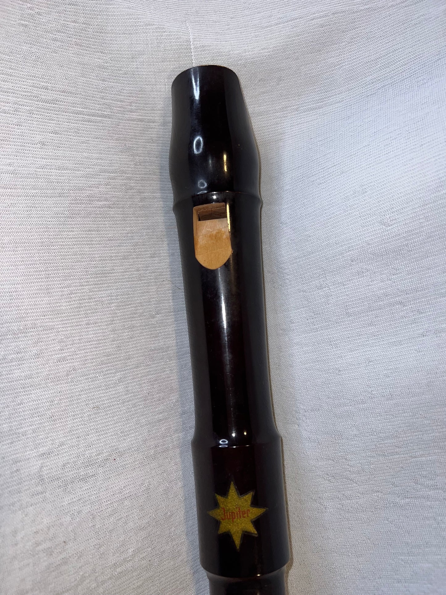 Flûte à Bec Basse Jupiter en Fa – Bois Massif Verni Vintage avec Clé Métallique (Occasion)