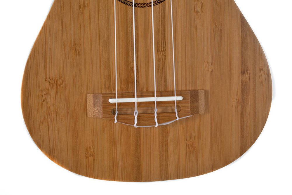 Corps et manche en bambou massif Rosace dessinée au laser, - Cham Music - String Instrument