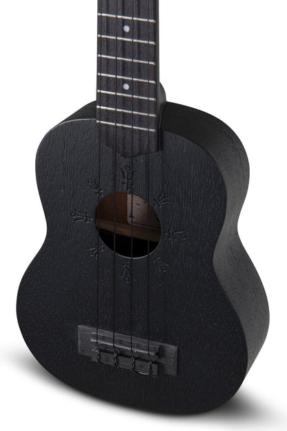 Corps et manche en Sapelli acajou Motif au laser ANTIMONY - Cham Music - String Instrument