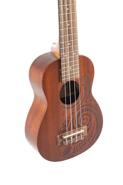 Corps et manche en Sapelli Design Laser Tattoo Touche et - Cham Music - String Instrument