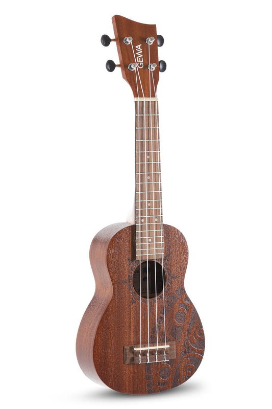 Corps et manche en Sapelli Design Laser Tattoo Touche et - Cham Music - String Instrument