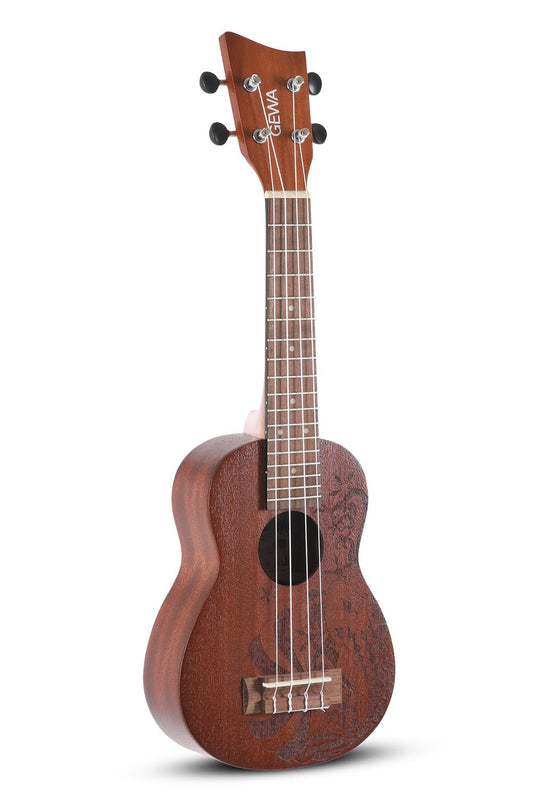 Corps et manche en Sapelli Design Laser Tattoo Touche et - Cham Music - String Instrument