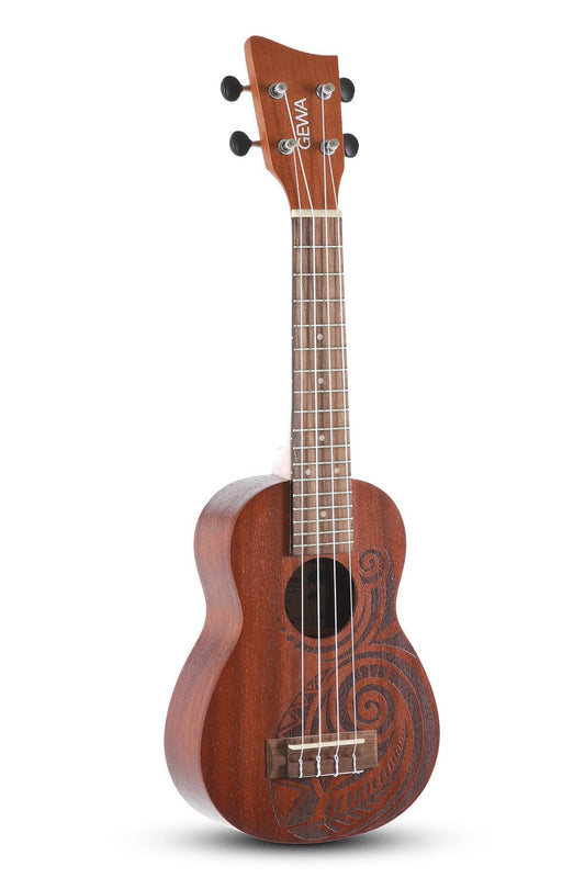 Corps et manche en Sapelli Design Laser Tattoo Touche et - Cham Music - String Instrument