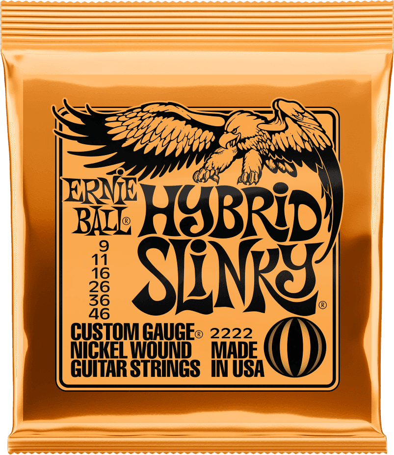 Jeu de 6 Cordes Guitare Électrique - Ernie Ball Hybrid Slinky (Tirants 009 - 046) - Cham Music - 