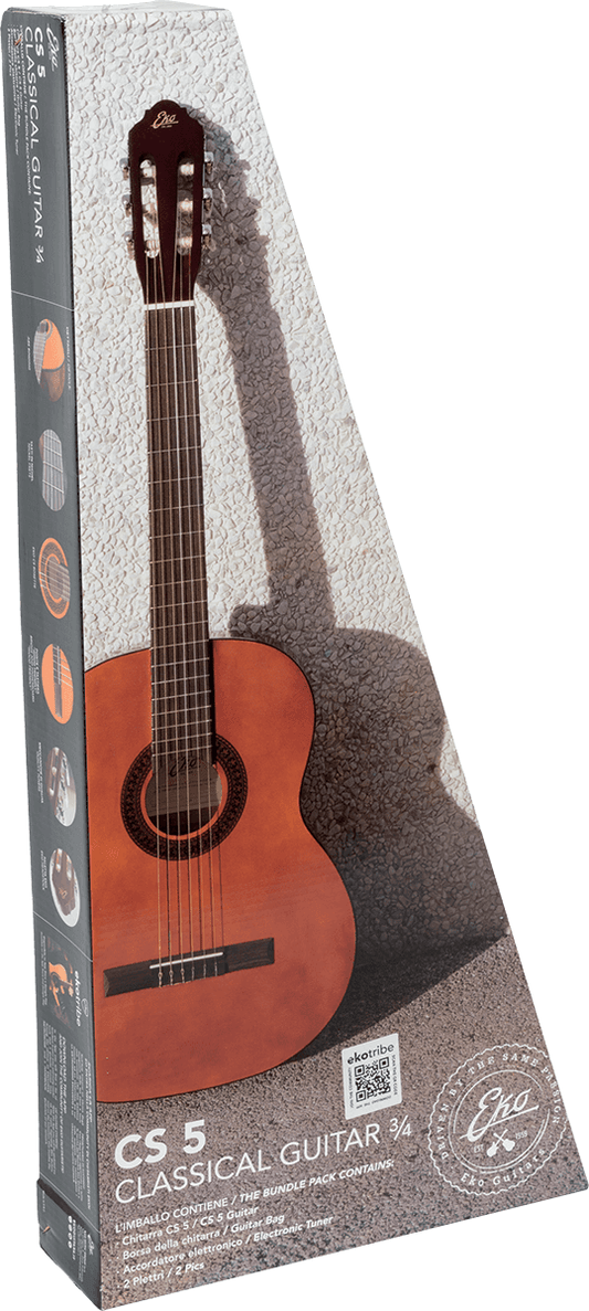 La EKO CS - 5 PACK est une guitare classique au format 3/4, - Cham Music - 