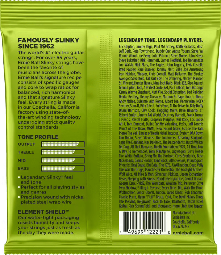 Les cordes Regular Slinky de Ernie Ball sont parfaites pour - Cham Music -