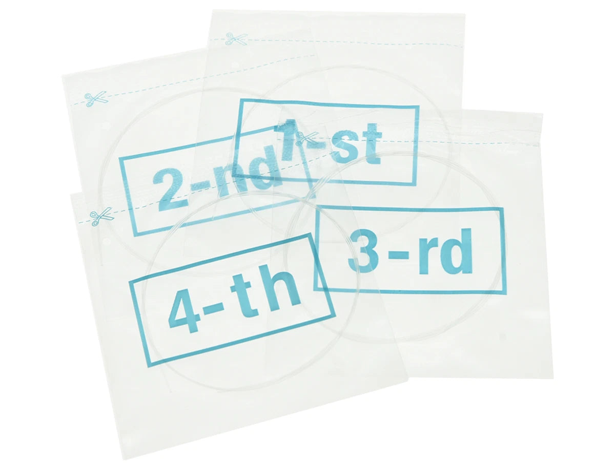 jeu de 4 cordes de ukulélé soprano et concert  en nylon transparent